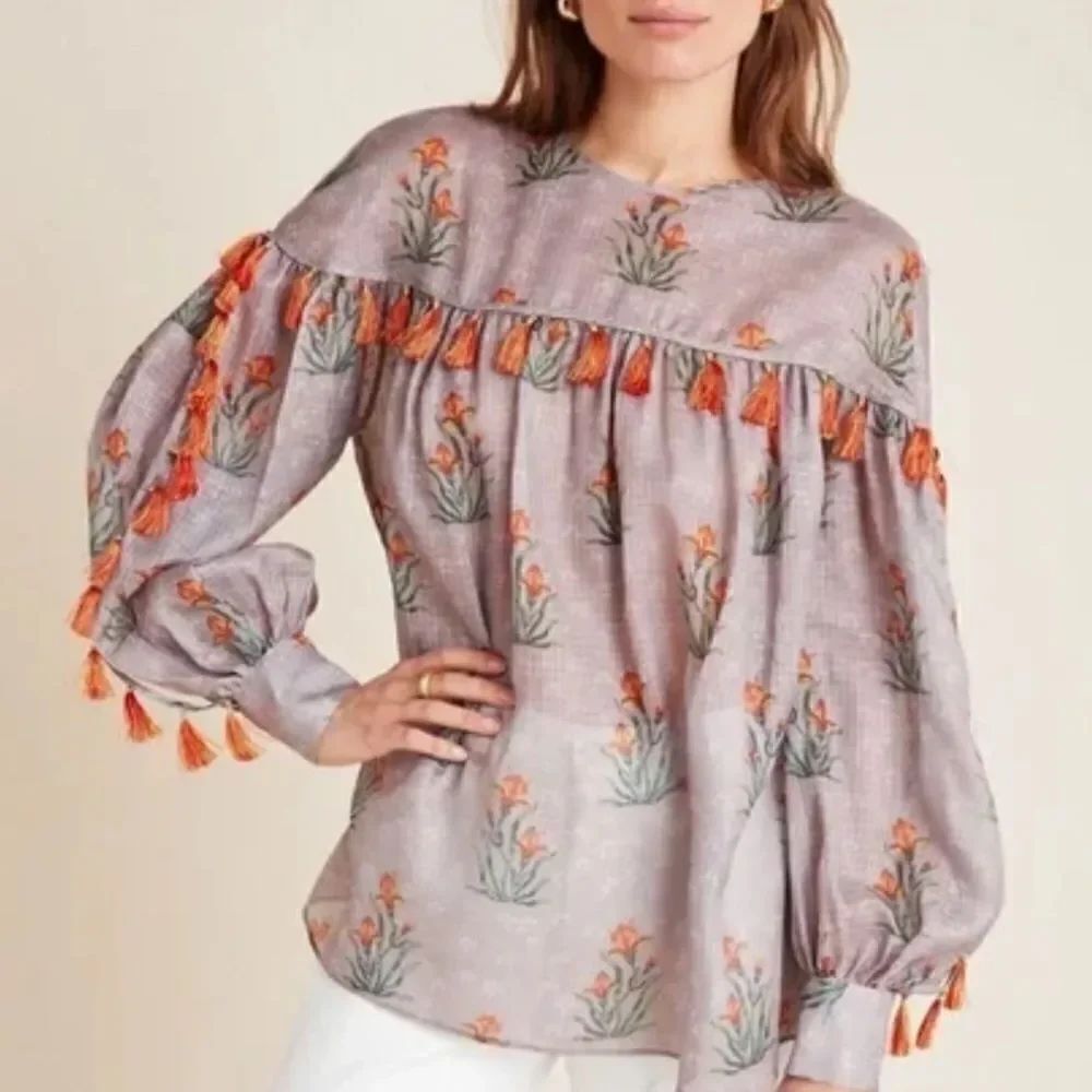 Anthropologie Sachin + Babi Acacia Tassel Top